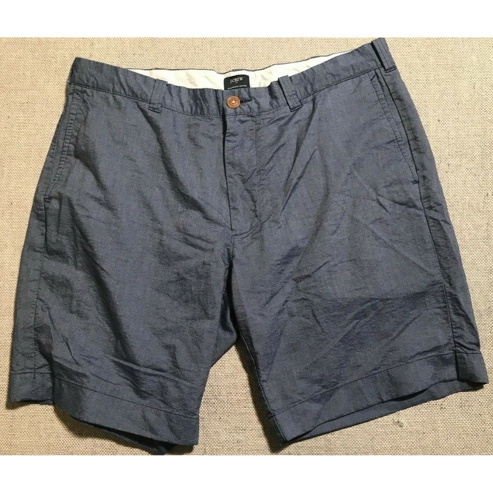 J.Crew Men's Shorts Blue 36 Chambray Sunwashed Oxford Cotton #247